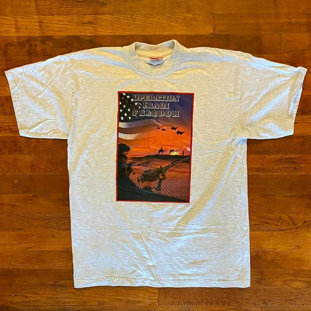 Vintage Operation Iraqi Freedom Military Army War T-shirt L